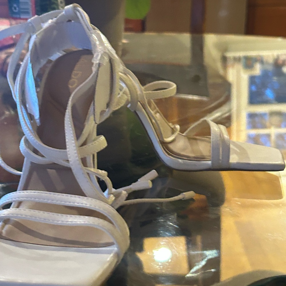 Aldo White Strappy Sandals